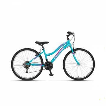 Bicicleta MTB UMIT Explorer Lady, culoare turcoaz, roata 26  , cadru din otel Bicicleta MTB UMIT Explorer Lady, culoare turcoaz, roata 26  , cadru din otel