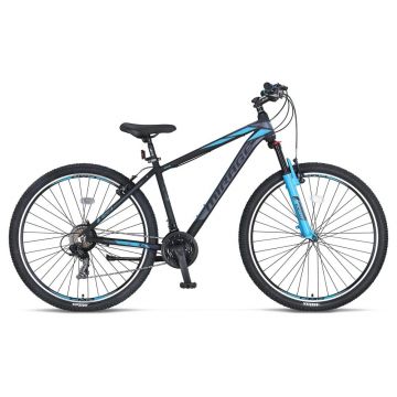 Bicicleta MTB Umit Mirage, 21 viteze, culoare negru albastru, roata 29  , cadru din aluminiu 18  , V-brake Bicicleta MTB Umit Mirage, 21 viteze, culoare negru albastru, roata 29  , cadru din aluminiu 18  , V-brake