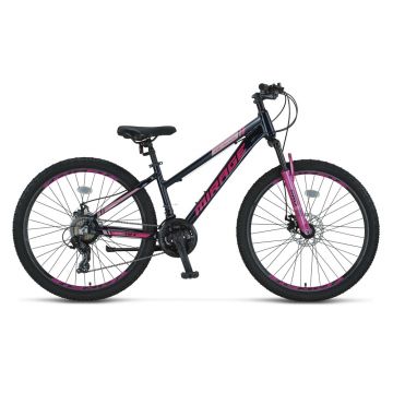 Bicicleta MTB Umit Mirage Lady 2D, 21 viteze, culoare negru roz, roata 26  , cadru din aluminiu, frana disc Bicicleta MTB Umit Mirage Lady 2D, 21 viteze, culoare negru roz, roata 26  , cadru din aluminiu, frana disc
