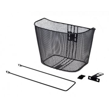 Cos biciclete fata cu sistem de montaj pe fata, culoare negru Cos biciclete fata cu sistem de montaj pe fata, culoare negru