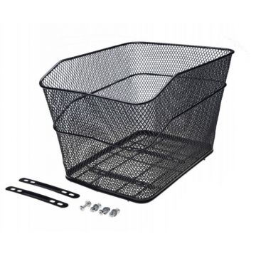 Cos biciclete spate, 29 x 39 x 25 cm, culoare negru Cos biciclete spate, 29 x 39 x 25 cm, culoare negru