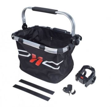 Cos fata material, culoare negru rosu Cos fata material, culoare negru rosu