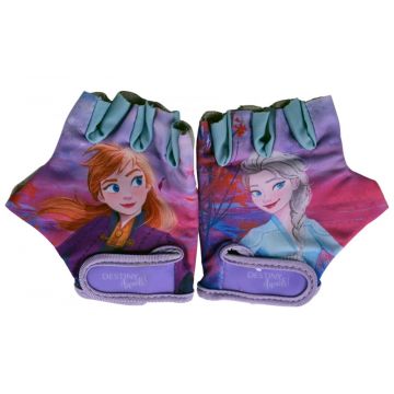 Manusi ciclisti copii Frozen, culoare violet albastru