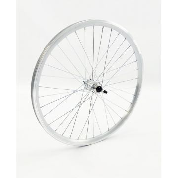 Roata spate DSX dubla pentru biciclete MTB 24  , culoare argintiu Roata spate DSX dubla pentru biciclete MTB 24  , culoare argintiu