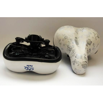 Sa biciclete AZ-92BF-1A Jet, culoare alb cu flori gri Sa biciclete AZ-92BF-1A Jet, culoare alb cu flori gri