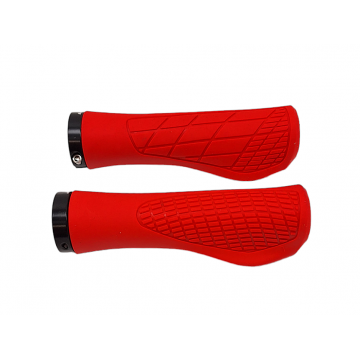 Set 2 mansoane ergonomice, JET GR6639, culoare rosu, L 133mm, inel de fixare inclus 22mm Set 2 mansoane ergonomice, JET GR6639, culoare rosu, L 133mm, inel de fixare inclus 22mm