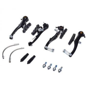 Set frana v-brake, fata-spate biciclete, culoare negru