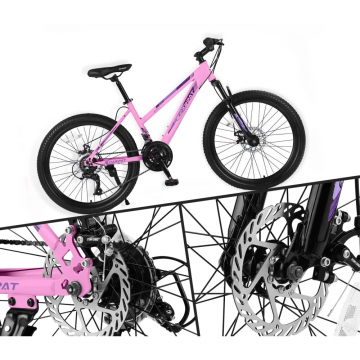 Bicicleta MTB Carpat One S26103 Roz, roti 26 inch, inaltime utilizator 150-165 cm, greutate suportata 120 kg