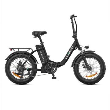 Resigilat - Bicicleta electrica pliabila ULZOMO E-bike Dolphin 20, 250W, 36V 13Ah, autonomie 89km, viteza 25km/h, Black, 20''