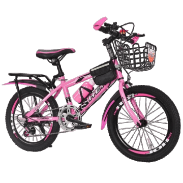 Bicicleta Go Kart Super Sport 20 inch 7 viteze, frana disc, pentru 5-9 ani, cu borseta, bidon apa, roz