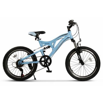 Bicicleta pentru copii MTB-FS Carpat Alpin C20279A AlbastruAlbNegru, 20 inch, schimbatoare Shimano, frane V-brake