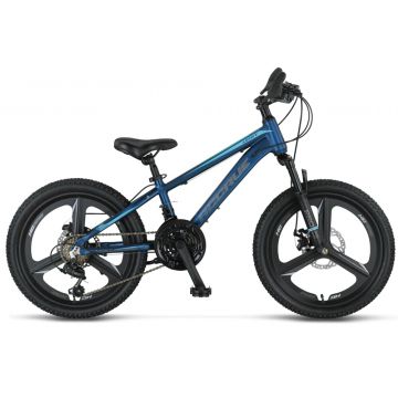 Bicicleta copii MTB Umit Accrue, 2D , albastru indigo , roata 24  , cadru aluminiu