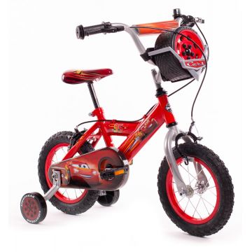 Bicicleta cu roti ajutatoare, Huffy, Disney Cars, 12 inch