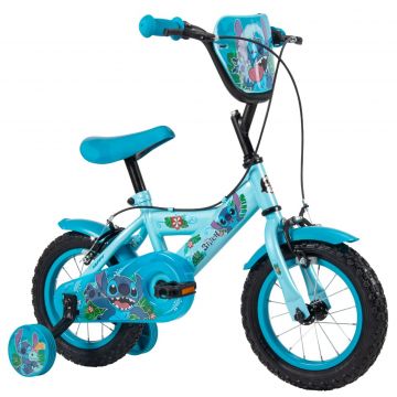 Bicicleta cu roti ajutatoare, Huffy, Disney Stitch, 12 inch, Blue
