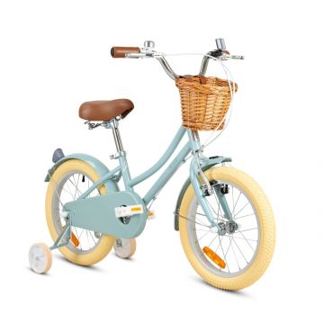 Bicicleta cu roti ajutatoare si cos, Rizz Jr, 16 inch, Gri