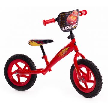 Bicicleta fara pedale, Huffy, Disney Cars, Lightning McQueen, 12 inch, Rosu