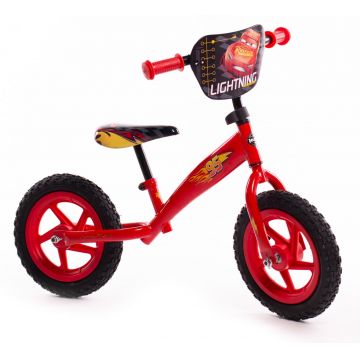 Bicicleta fara pedale, Huffy, Disney Cars, Lightning McQueen, 12 inch, Rosu