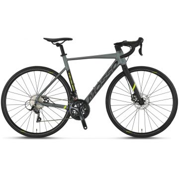 Bicicleta Mosso cursiera Cavalier Sora, roata 28  , 18 viteze, cadru 540mm din aluminiu,  gri ,frana disc