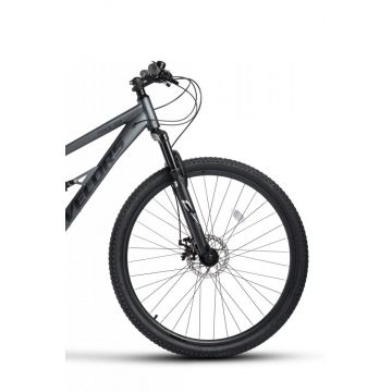 Bicicleta MTB-Full Suspension Velors Trail V26271D GriNegru 26 inch, echipare Shimano, 21 viteze, manete secventiale, frane disc mecanice