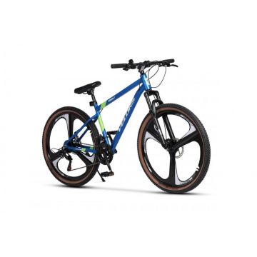 Bicicleta MTB-HT Velors Power 2.7 V27302M AlbastruAlbVerde 27 inch cadru aluminiu