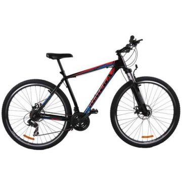 Bicicleta MTB Omega Brave 29   negru-albastru-rosu