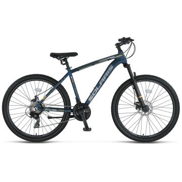 Bicicleta MTB Umit Solaris, 21 viteze, culoare albastru indigo portocaliu  roata 26  , frana disc