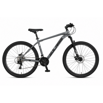 Bicicleta MTB Umit Solaris, 21 viteze, culoare gri alb , roata 29  , cadru din aluminiu 20  , frana disc