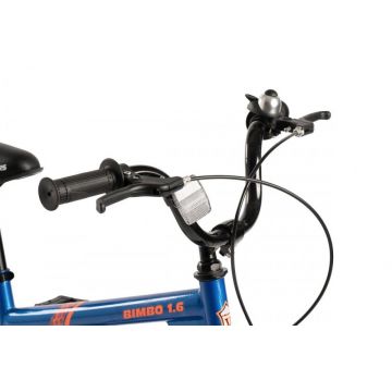 Bicicleta pentru copii Velors V1807B AlbastruPortocaliu, 18 inch, cu roti ajutatoare