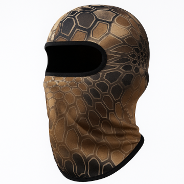 Cagula Camuflaj FIXATO, Unisex, Protectie UV, Material elastic, respirabil, Marime universala, Earth Brown
