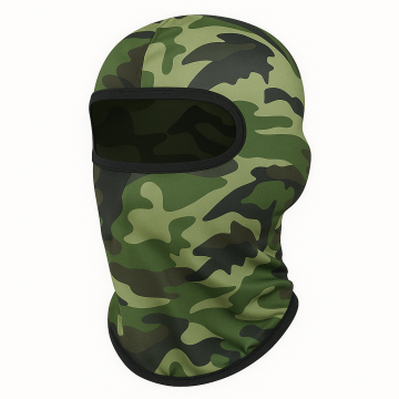 Cagula Camuflaj FIXATO, Unisex, Protectie UV, Material elastic, respirabil, Marime universala, Forest Green