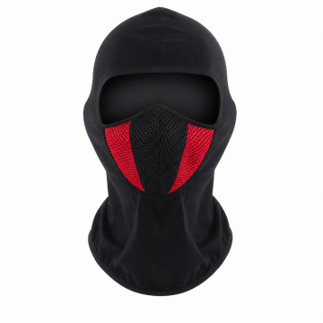 Cagula Moto FIXATO, Unisex, Protectie UV, Masca Mesh, Material elastic si respirabil, Marime universala, Negru cu Rosu