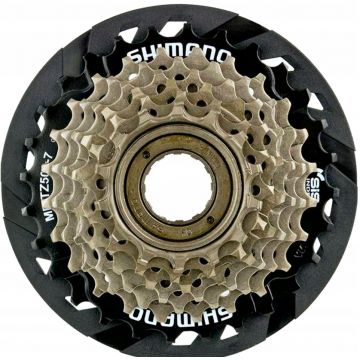 Pinion spate cu aparatoare Shimano MF-TZ500, 14-28T, 7 viteze