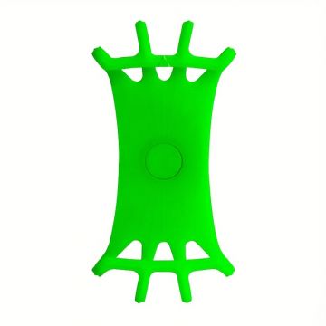 Suport telefon universal pentru bicicleta, FIXATO, rotativ 360 , montaj pe ghidon, silicon, compatibil bicicleta, scuter, carut, trotineta, Verde