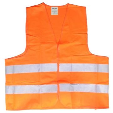 Vesta Semnalizare Reflectorizanta Prima, Portocaliu Fluorescent, Marimea L