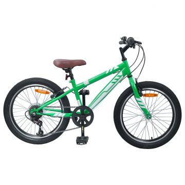vidaXL Bicicletă Montană 20 Inci 6-Speed pentru 5-8 ani Verde