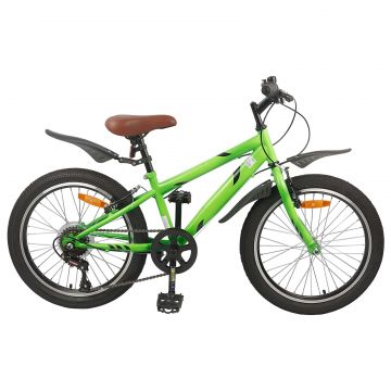 vidaXL Bicicletă pentru Copii 24 Inci 6-Speed pentru 8-12 ani Verde