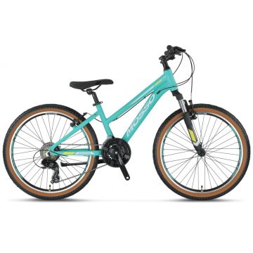 Bicicleta Mosso Wildfire V Lady, roata 24  , cadru din aluminiu, culoare Turcoaz