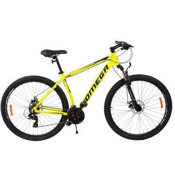 Bicicleta mountainbike Omega Thomas 27.5   , cadru 49 cm, galben negru alb 49cm