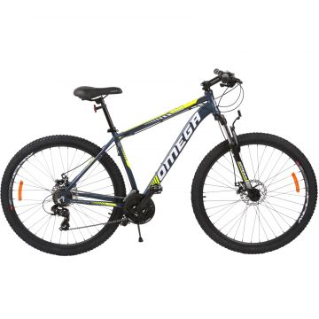 Bicicleta mountainbike Omega Thomas 29  , cadru 49 cm, albastru galben alb 49cm