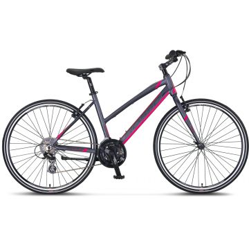 Bicicleta Trekking Mosso Legarda 2321-LDM-V ,  roata 28  , culoare gri roz, cadru din aluminiu - 460mm