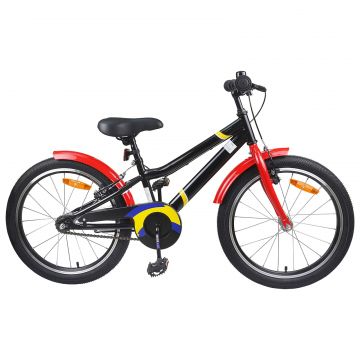 vidaXL Bicicletă pentru Copii 22 Inci pentru 7-12 ani Negru Roșu