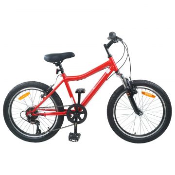 vidaXL Bicicletă pentru Copii 24 Inci 6-Speed pentru 8-12 ani Roșu