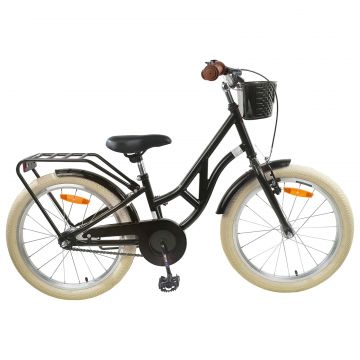 vidaXL Bicicletă pentru Copii 24 Inci pentru 8-12 ani Negru