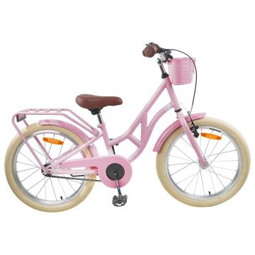 vidaXL Bicicletă pentru Copii 24 Inci pentru 8-12 ani Roz deschis